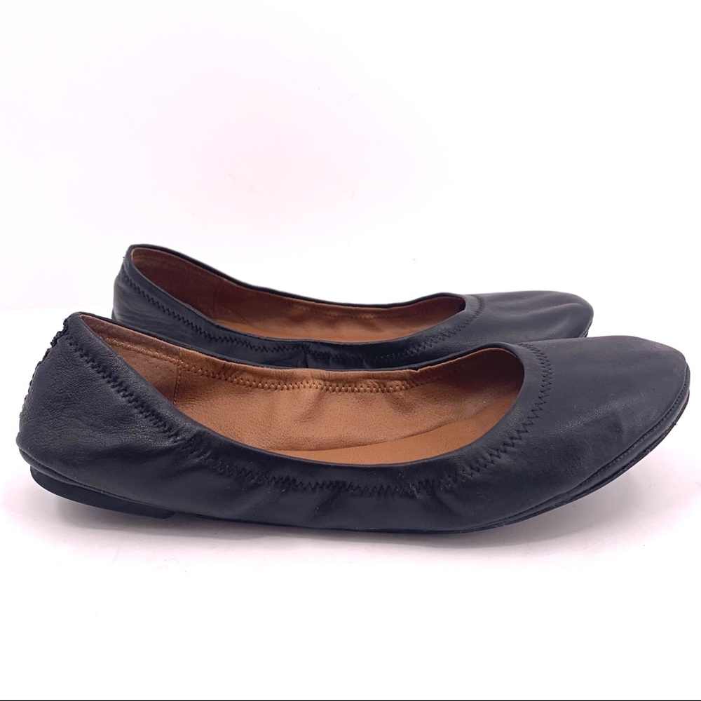 Lucky Brand Emmie Black Leather Ballet Flats
